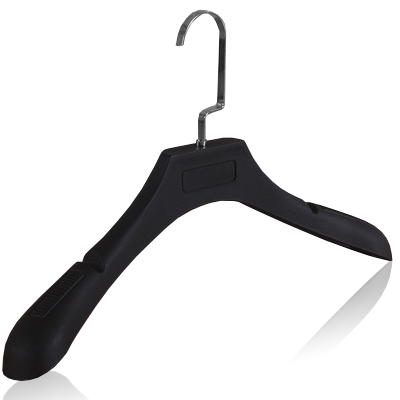 black plastic coat hangers